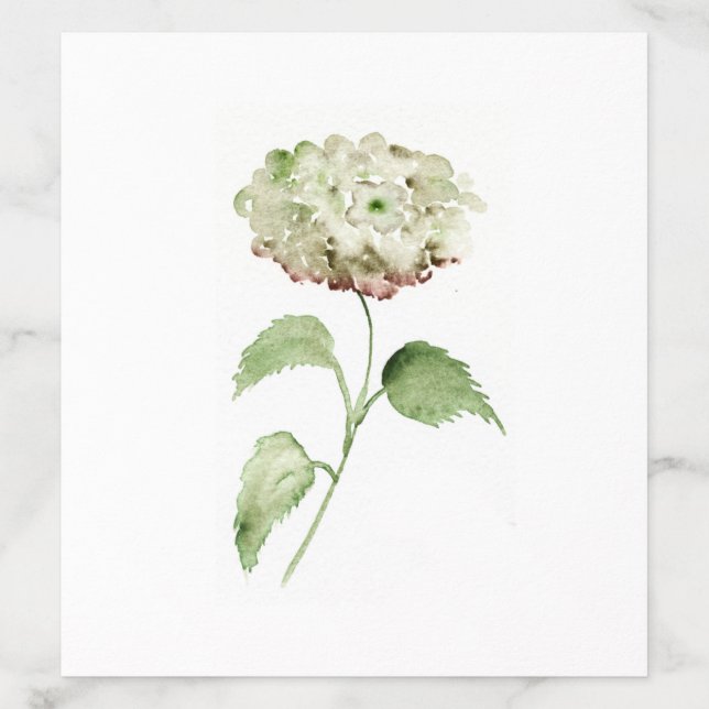 Watercolor Hydrangea Envelope Liner (Design)