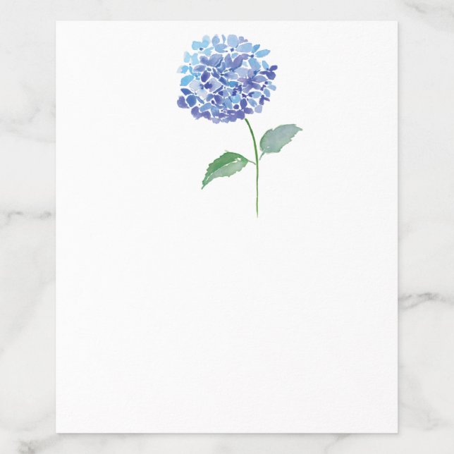 Watercolor Hydrangea Envelope Liner (Design)