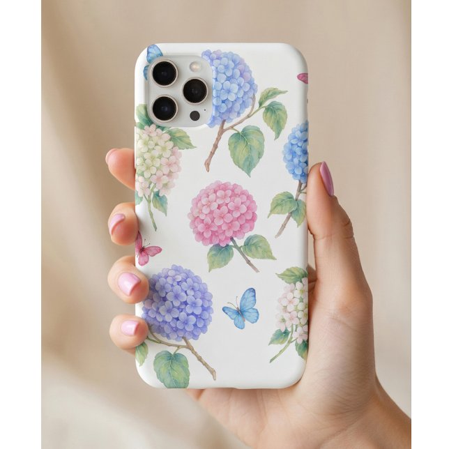 Watercolor Hydrangea Floral  Case-Mate iPhone Case (Creator Uploaded)