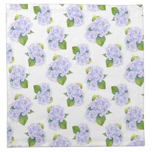 Watercolor Hydrangea Flower Pattern      Cloth Napkin
