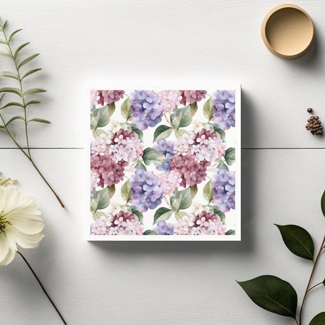 Watercolor Hydrangea Flowers Napkins (Creator Uploaded)