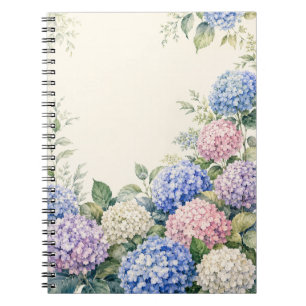 Watercolor Hydrangea Garden Notebook