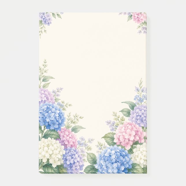 Watercolor Hydrangea Garden  Post-it Notes (Front)