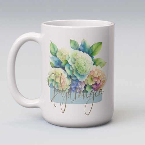 Watercolor Hydrangea Mug