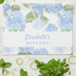 Watercolor Hydrangea Name Kitchen Towel<br><div class="desc">Whip up something wonderful in style with this charming personalized kitchen towel! Featuring a delicate watercolor hydrangea pattern in soft pastel hues,  this kitchen towel adds a touch of floral elegance to any kitchen. Customize it with any name to make it truly yours</div>