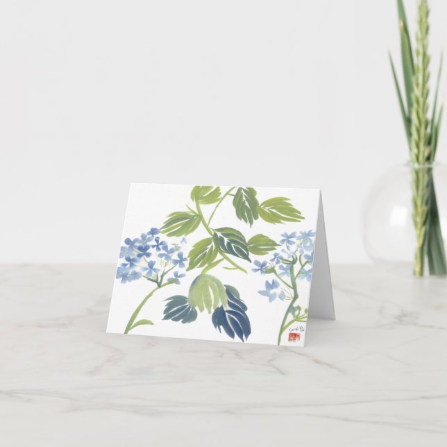 Watercolor Hydrangea Notecard (Front)