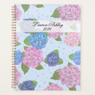 Watercolor Hydrangea Spiral Planner