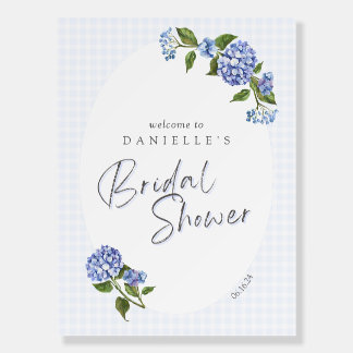 Watercolor Hydrangeas Bridal Shower Welcome Board