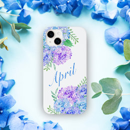Watercolor Hydrangeas Chic Floral iPhone 14 Plus Case