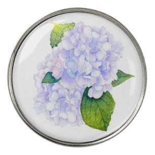 Watercolor Hydrangeas Golf Ball Marker