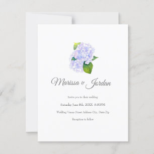 Watercolor Hydrangeas Invitation