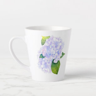 Watercolor Hydrangeas Latte Mug