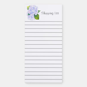 Watercolor Hydrangeas    Magnetic Notepad