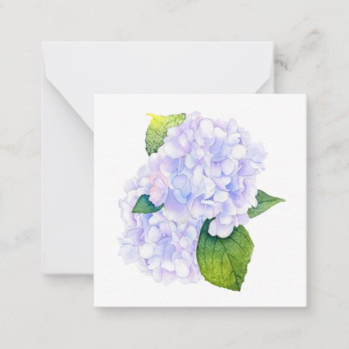 Watercolor Hydrangeas  Note Card