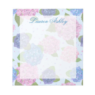 Watercolor Hydrangeas Notepad (Blues & Pinks)