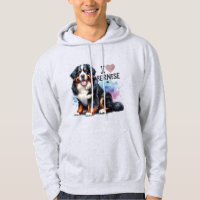 Watercolor I Love My Bernese Mountain Dog