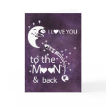 Watercolor - I love you to the moon & back Holiday Card Watercolor - I love you to the moon & back Holiday Card