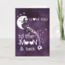 Watercolor - I love you to the moon & back Holiday Card