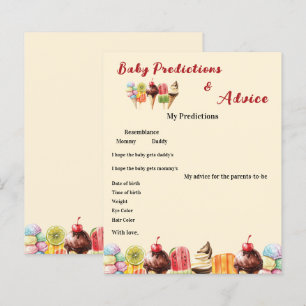 Watercolor Ice Cream Baby Shower Game Flyer