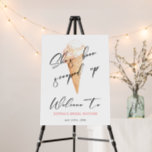 Watercolor Ice Cream Bridal Shower  Welcome Sign<br><div class="desc">Watercolor Ice Cream Bridal Shower Welcome Sign</div>