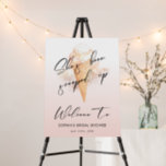Watercolor Ice Cream Bridal Shower  Welcome Sign<br><div class="desc">She's been scooped up! This elegant collection of Bridal Shower stationary features a watercolor ice cream design. It is accented by a modern script and blush pink. Modern gold splashes and ice cream are sure to wow the bride!</div>