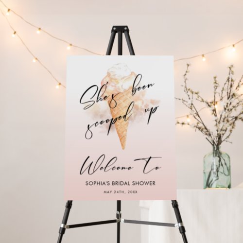 Watercolor Ice Cream Bridal Shower  Welcome Sign