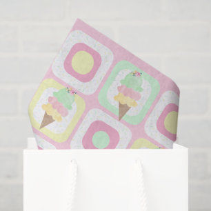 Watercolor Ice Cream Party Tissue Paper