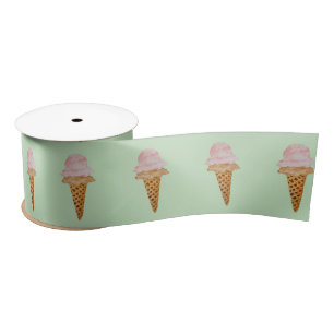 Watercolor Ice Cream Ribbon (mint green)