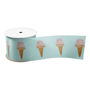 Watercolor Ice Cream Ribbon (turquoise)