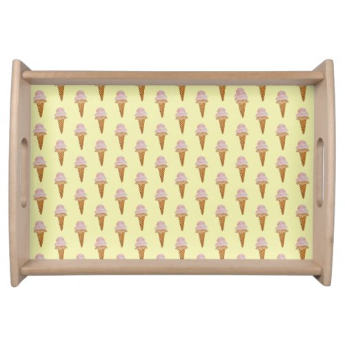 Watercolor Ice Cream Serving Tray yellow
