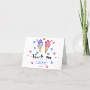 Watercolor Ice cream Thank you gender reveal
