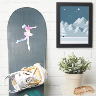 Watercolor Ice Skating Girl Sticker