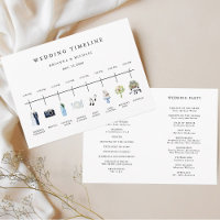 Watercolor Icon Wedding Day Timeline & Ceremony