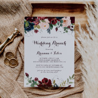 Watercolor Illustrated Fall Floral Wedding Brunch