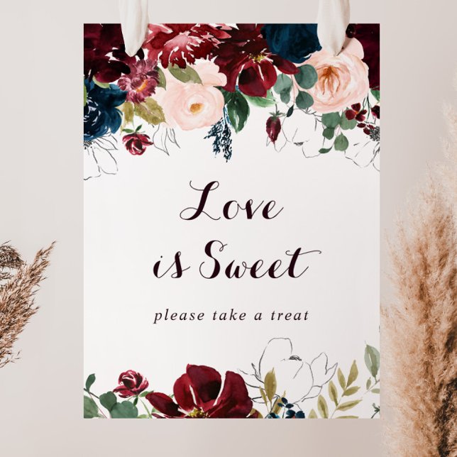 Watercolor Illustrated Fall Love Is Sweet Sign (Creator Uploaded)
