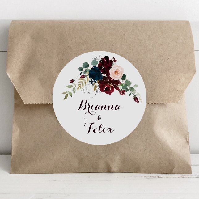 Watercolor Illustrated Fall Wedding Envelope Seals (Creator Uploaded)