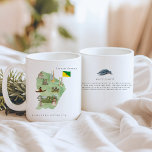 Watercolor Illustrated Map French Guiana Monogram Coffee Mug