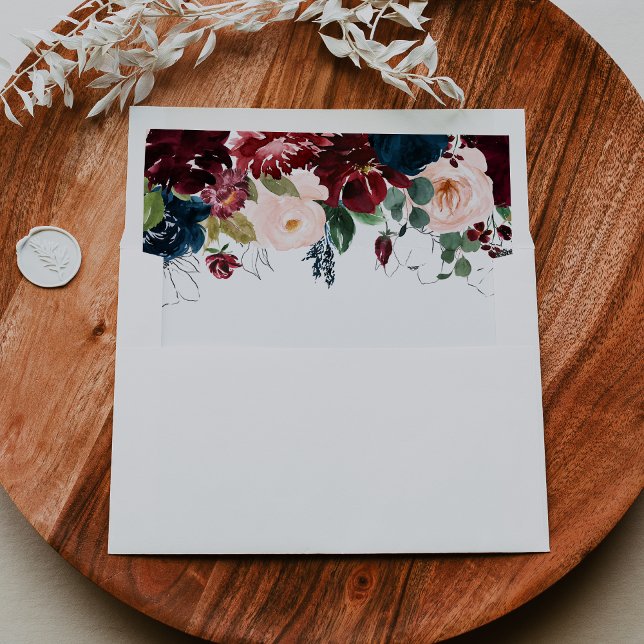 Watercolor Illustrated Self-Addressed RSVP Envelope (Creator Uploaded)
