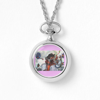 Watercolor Illustration Eros riding white Lioness Watch