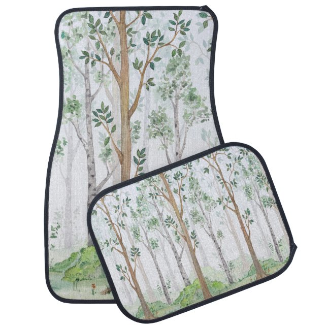 Watercolor illustration-Fairy forest. Children's i Car Floor Mat (Set)