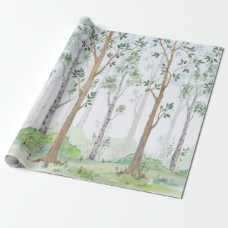 Watercolor illustration-Fairy forest. Children's i Wrapping Paper