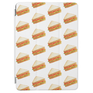 Watercolor Illustration Fast Food Sandwich iPad Air Cover