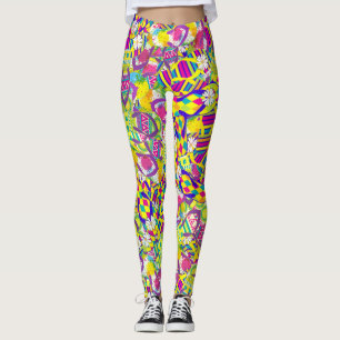 Watercolor Illustration, Flip Flop Pattern Leggings