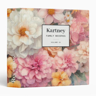 Watercolor Illustration rustic vintage elegant 3 Ring Binder