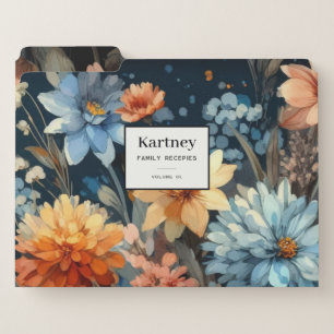 Watercolor Illustration rustic vintage elegant  File Folder