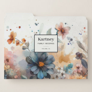 Watercolor Illustration rustic vintage elegant  File Folder