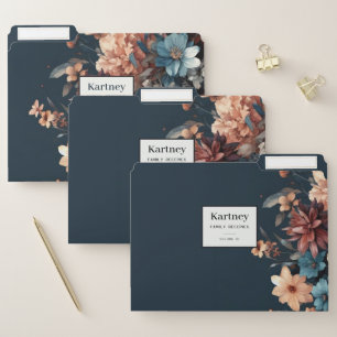 Watercolor Illustration rustic vintage elegant  File Folder