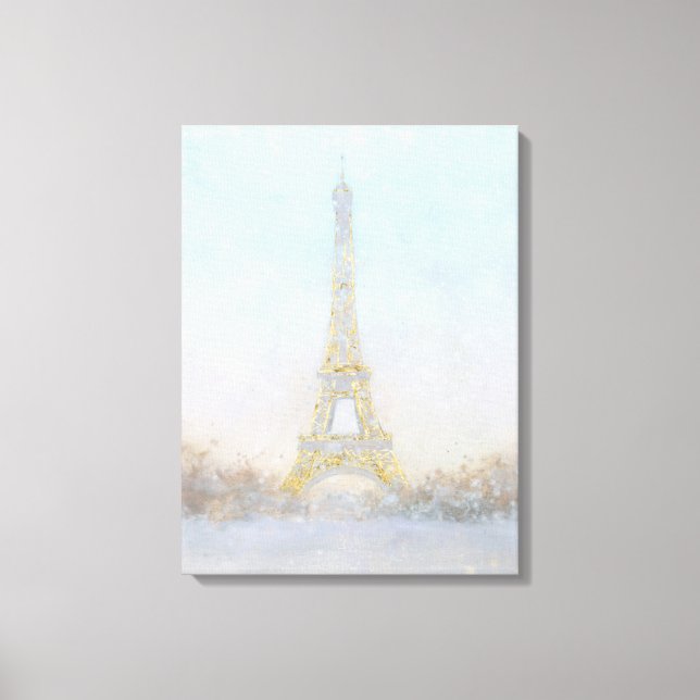 Watercolor | Image of Eiffel Towe Canvas Print (Front)
