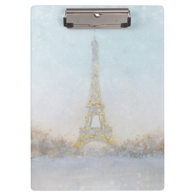 Watercolor | Image of Eiffel Towe Clipboard (Front)