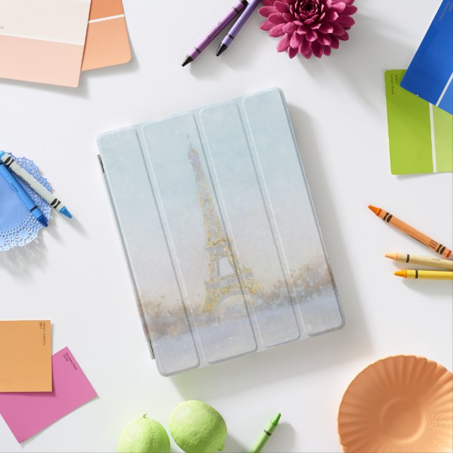 Watercolor | Image of Eiffel Towe iPad Smart Cover (In Situ)